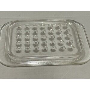 PYREX MC-1-C DIMPLED LID REPLACEMENT LID/ CLEAN